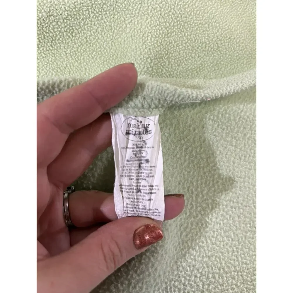 NoJo Making Miracles baby blanket green elephant bird